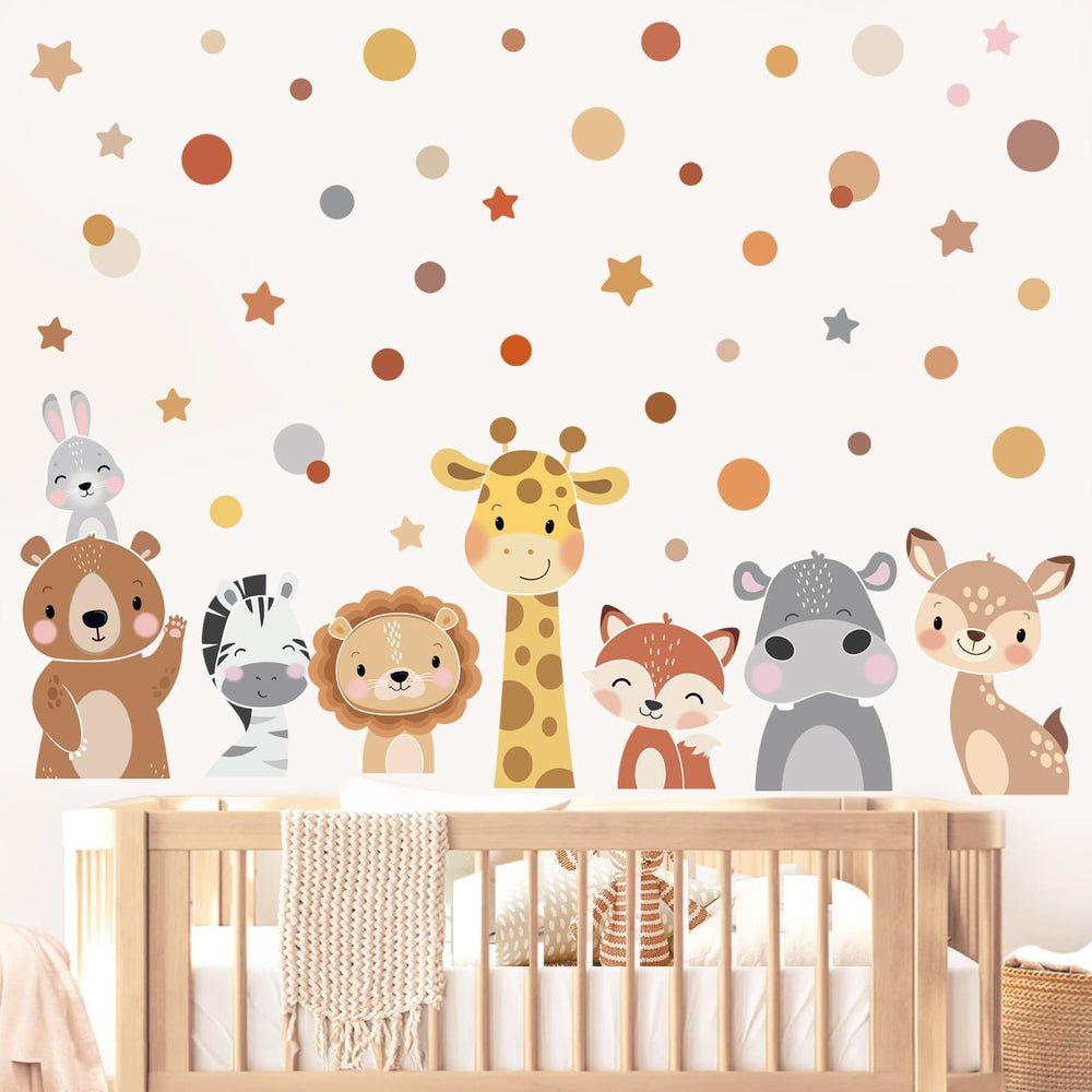 wondever forest animal wall sticker giraffe adds playful focal point to nursery walls and kids rooms