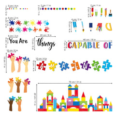 Wondever handprint paint splatter wall art adds colorful texture to kids' spaces