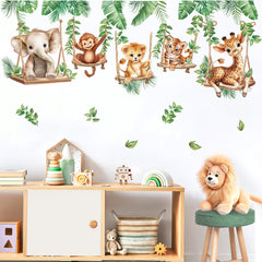 Wondever Jungle Animal Stickers giraffe portrait brightens bedroom walls