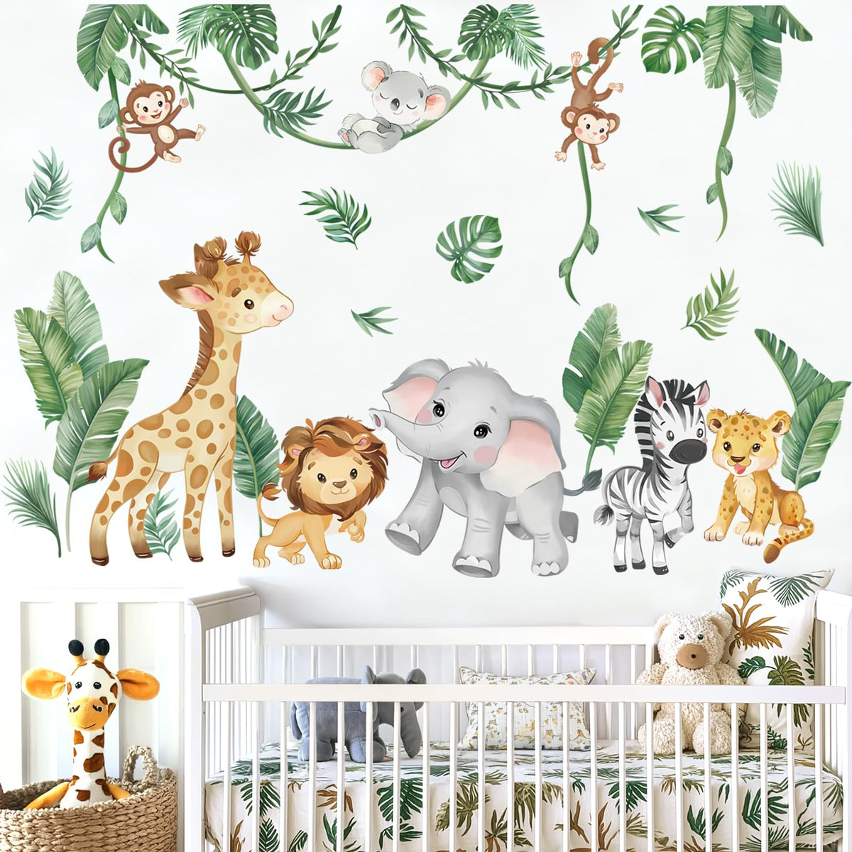Wondever jungle animals lion sticker adds playful wall decor and easy removal for kids' rooms.