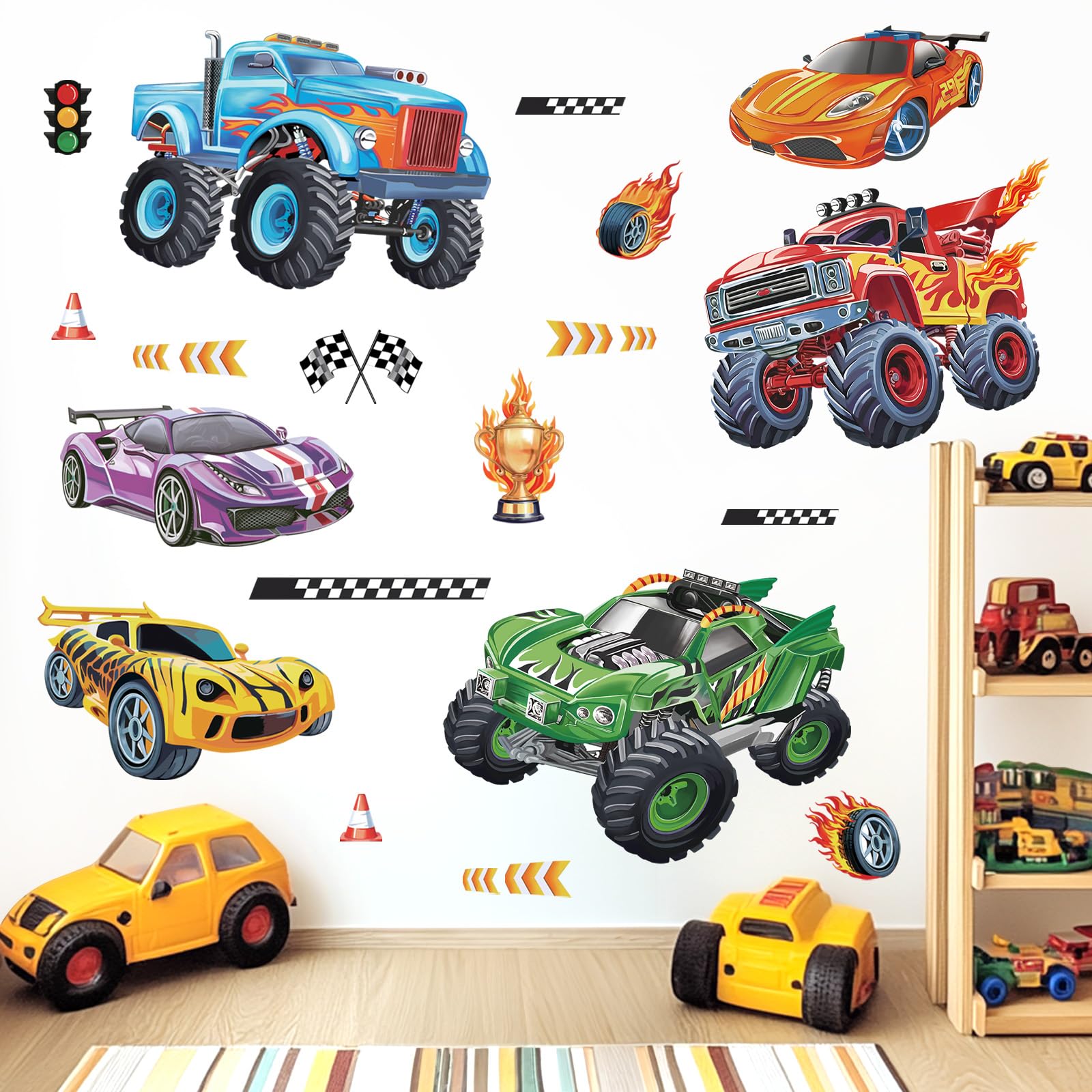 Wondever kids bedroom playroom wall art adds vibrant, mess-free decoration