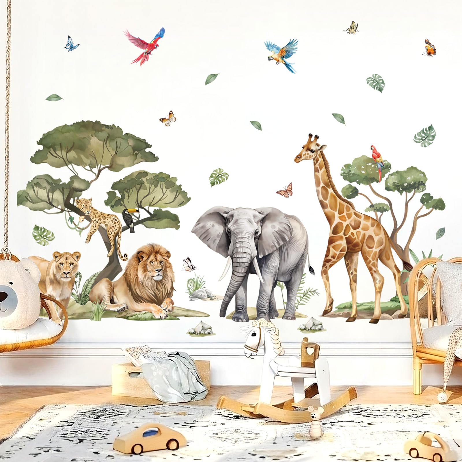 Wondever large jungle giraffe wall sticker brightens walls with friendly silhouettes
