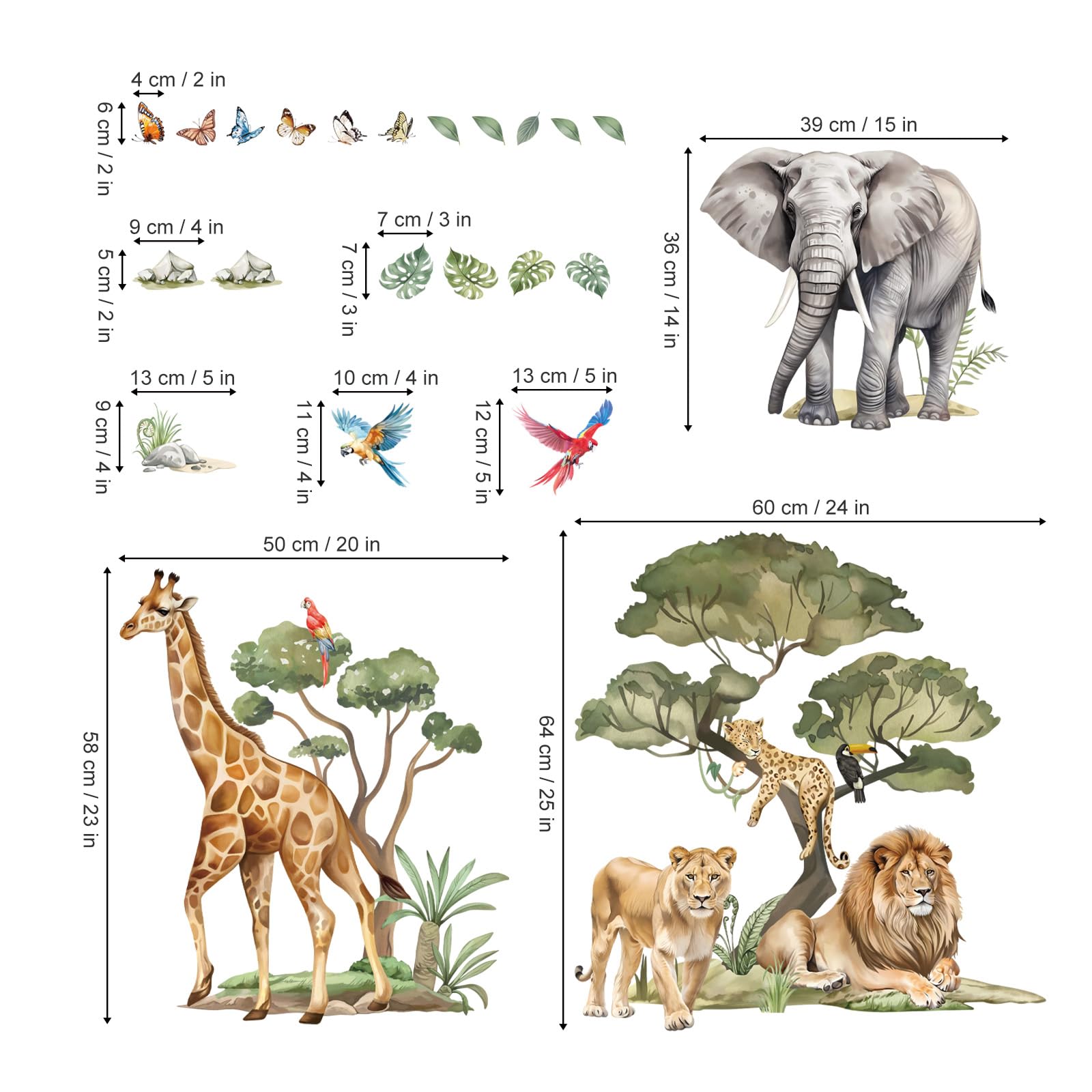 Wondever large jungle leopard wall sticker offers quick, mess-free decor updates