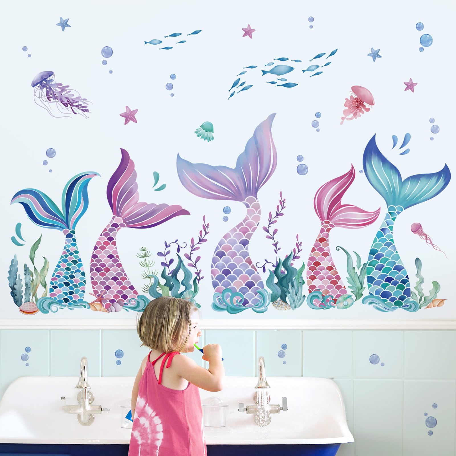 wondever underwater scene wall sticker ideal for nursery or bathroom