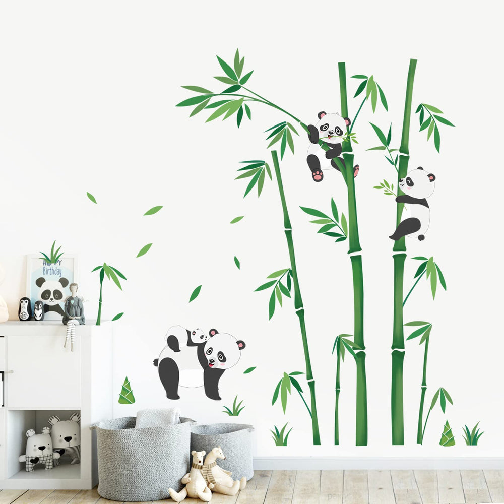 Wondever Panda and Bear wall stickers brighten a nursery wall with playful charm.