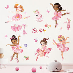 wondever pink ballet girl wall art suitable for girls bedrooms and learning corners.