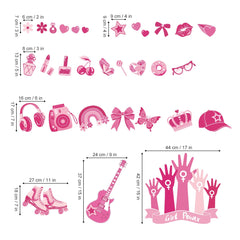 Wondever pink bow decal adds whimsy on bedrooms, easy to peel and re-stick