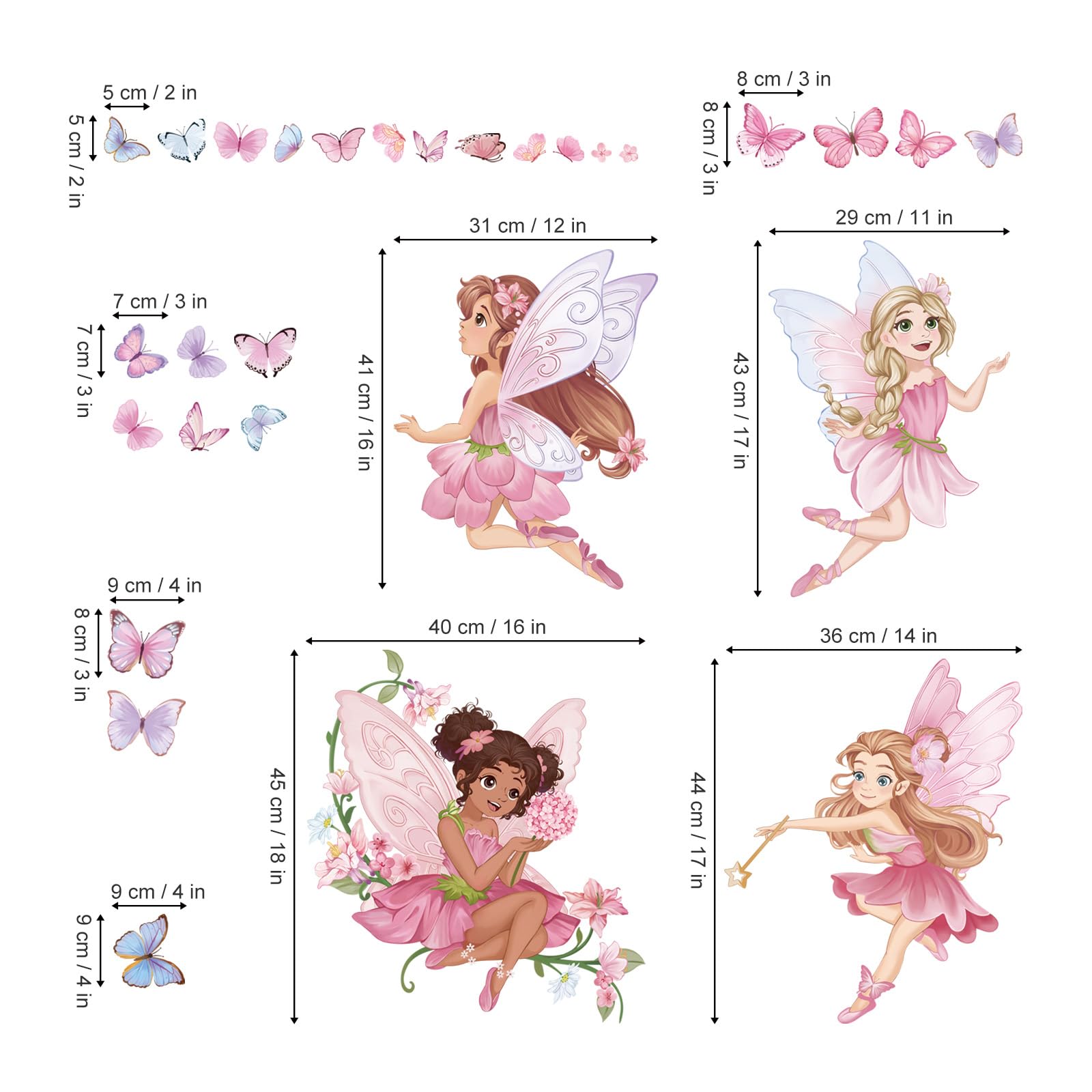 wondever pink fairy wall sticker kids room decor ideas for easy updates