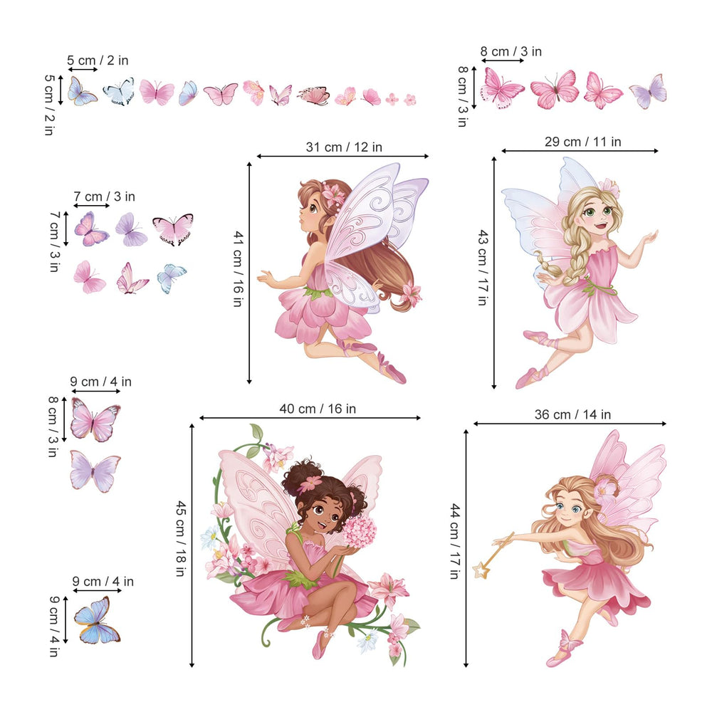 wondever pink fairy wall sticker kids room decor ideas for easy updates
