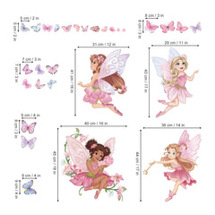 wondever pink fairy wall sticker kids room decor ideas for easy updates