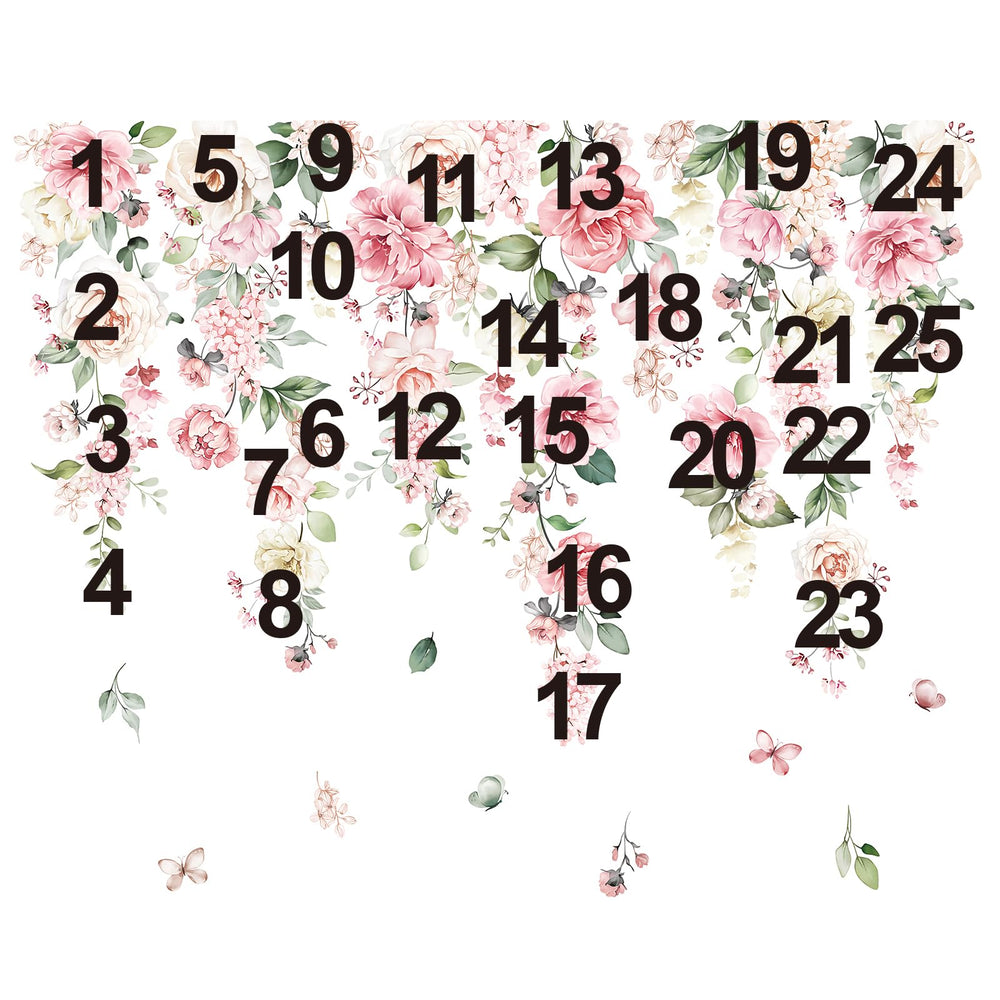 wondever pink flowers close-up wall sticker highlights detailed petals for a decorative highlight.