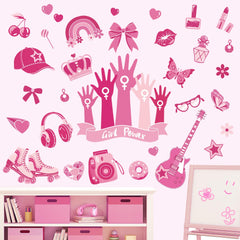 Wondever pink heart wall sticker adds cheerful color with easy removable application