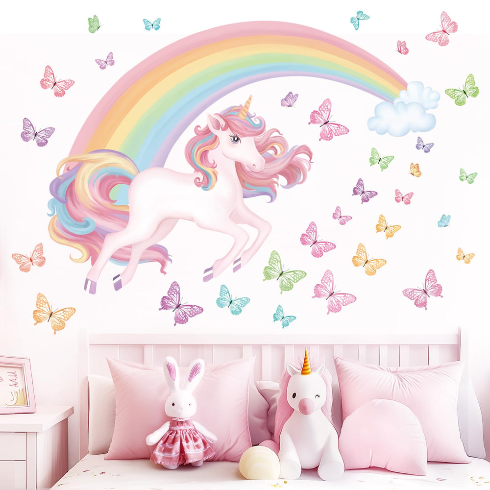 Wondever rainbow unicorn wall stickers brighten kids' rooms with playful whimsy and easy removal