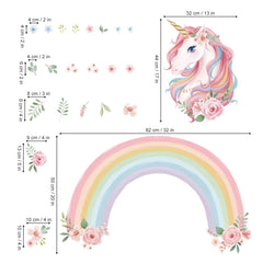 wondever rainbow wall stickers ideal for girls bedroom transformation