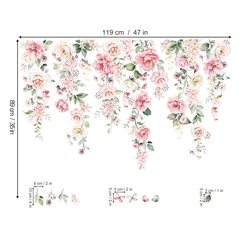 wondever rose-pink wall stickers for living rooms provide quick, vibrant focal accents.