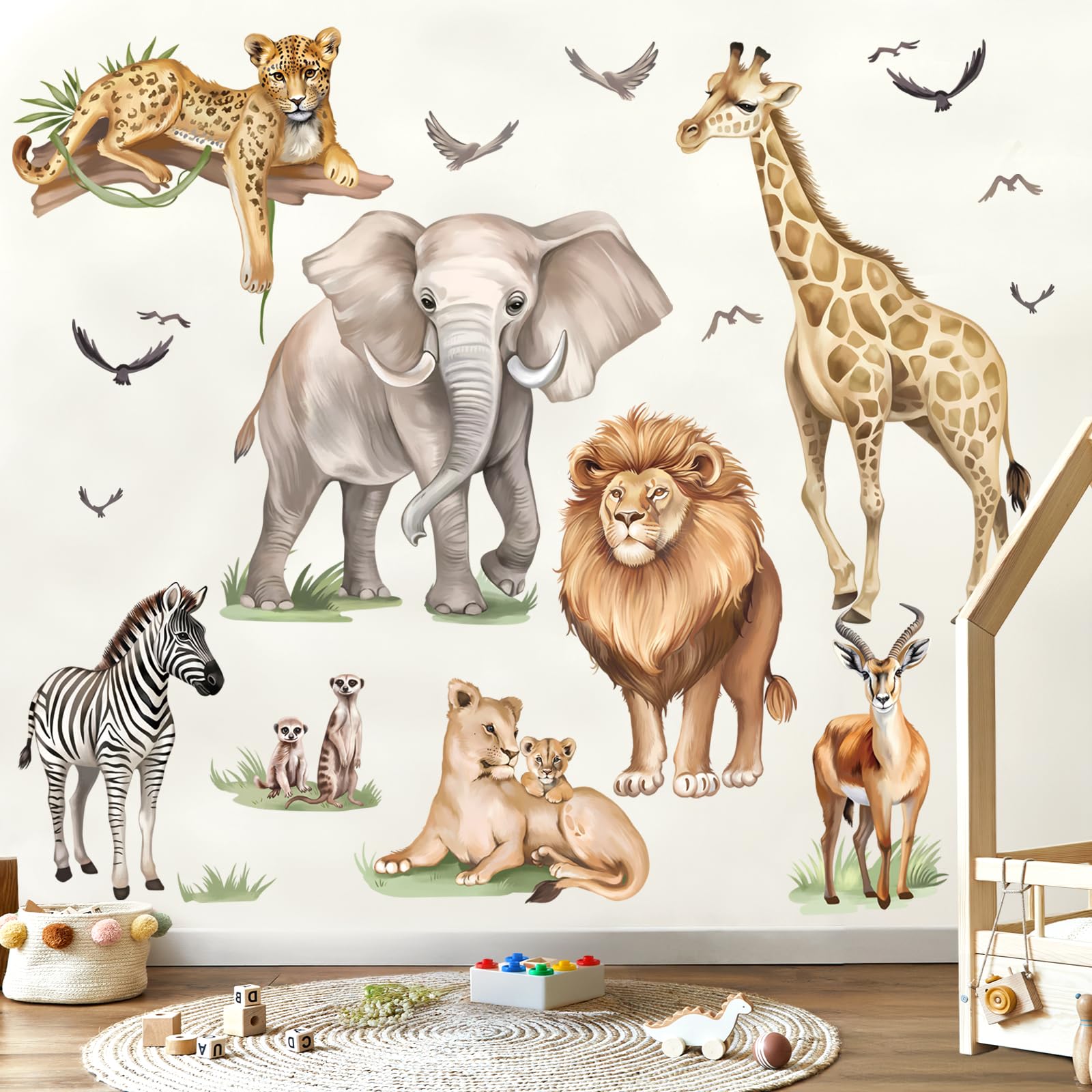 wondever safari giraffe wall sticker brightens nurseries with playful character.