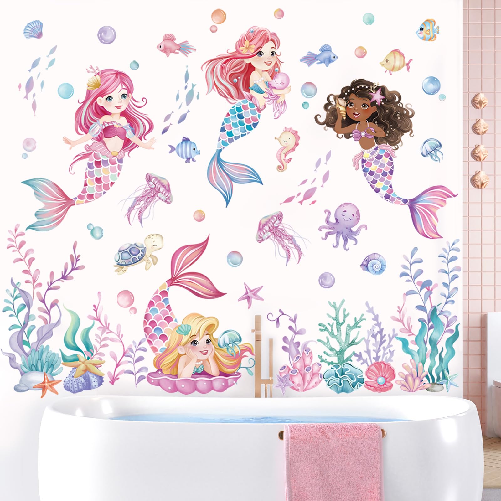 Wondever seaweed and coral wall art close-up highlighting detail and durability