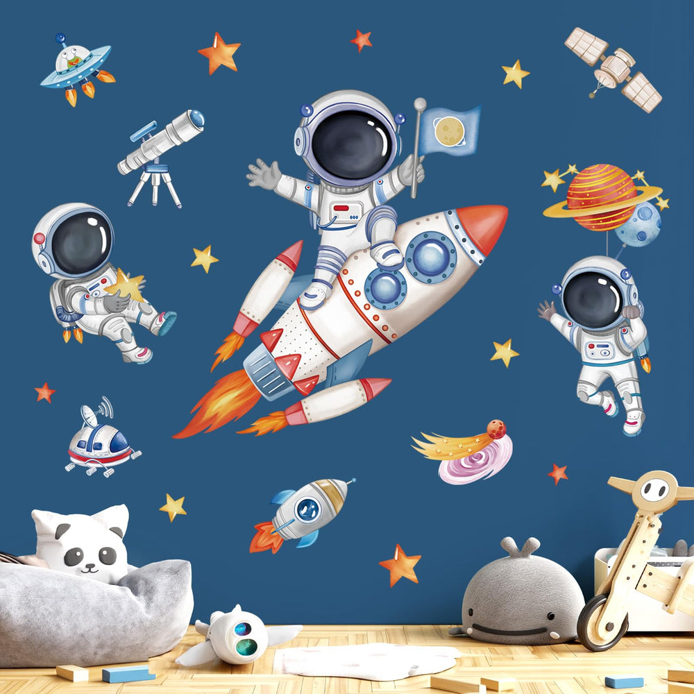 Wondever Space Planets wall decal shows planets and stars for nursery curiosity