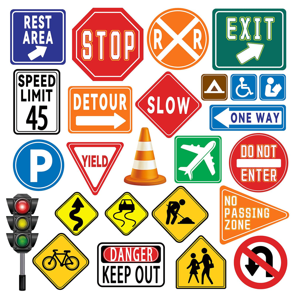 Wondever traffic road signs wall stickers add playful decor with durable, waterproof material.