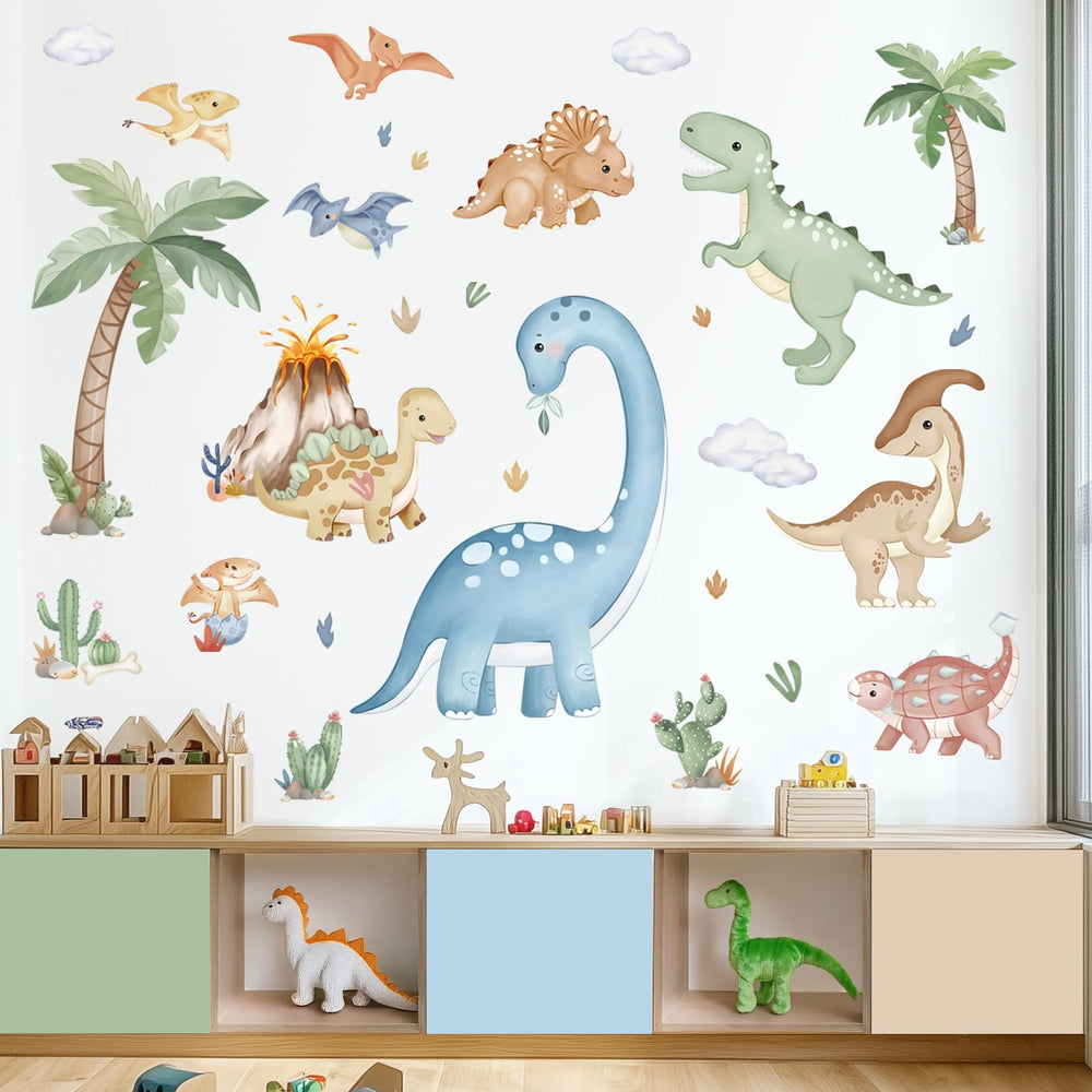Wondever tropical plants wall decal create lush background for playroom or bedroom.
