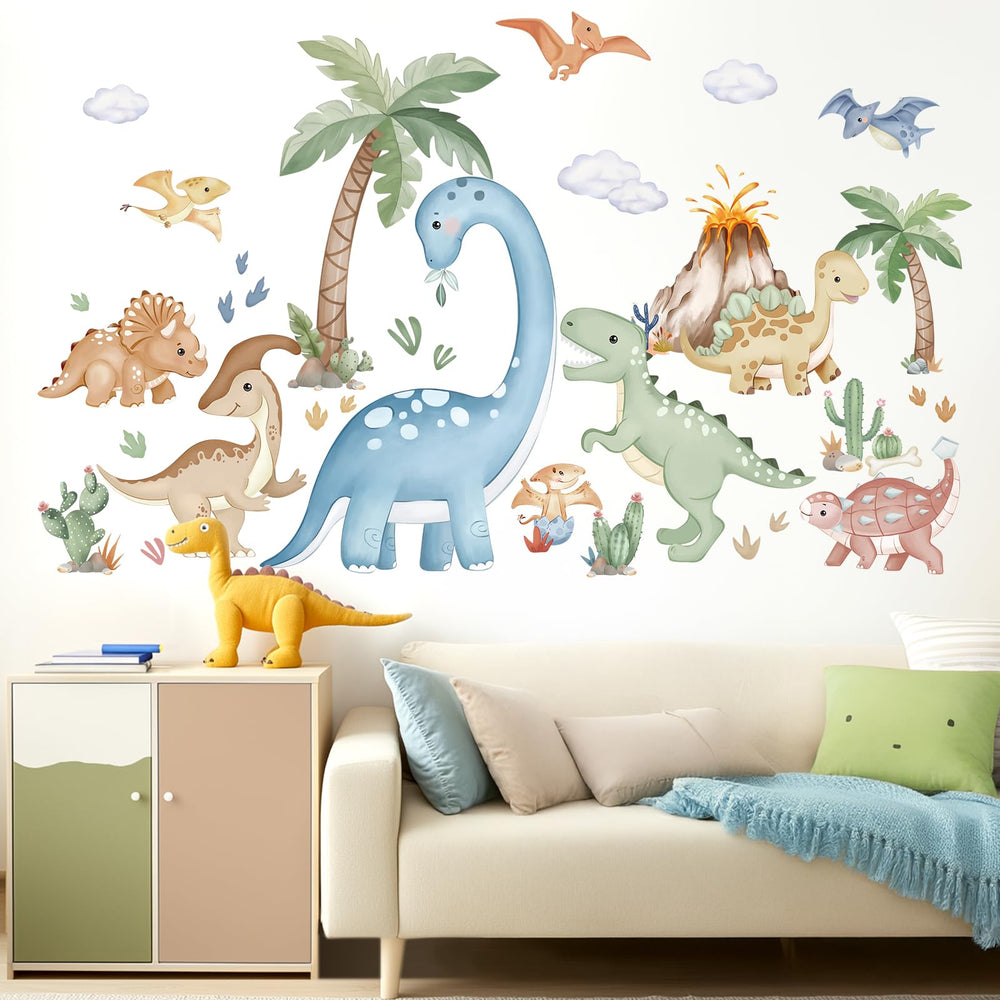 Wondever volcano wall art decals add adventurous focal point without messy painting.
