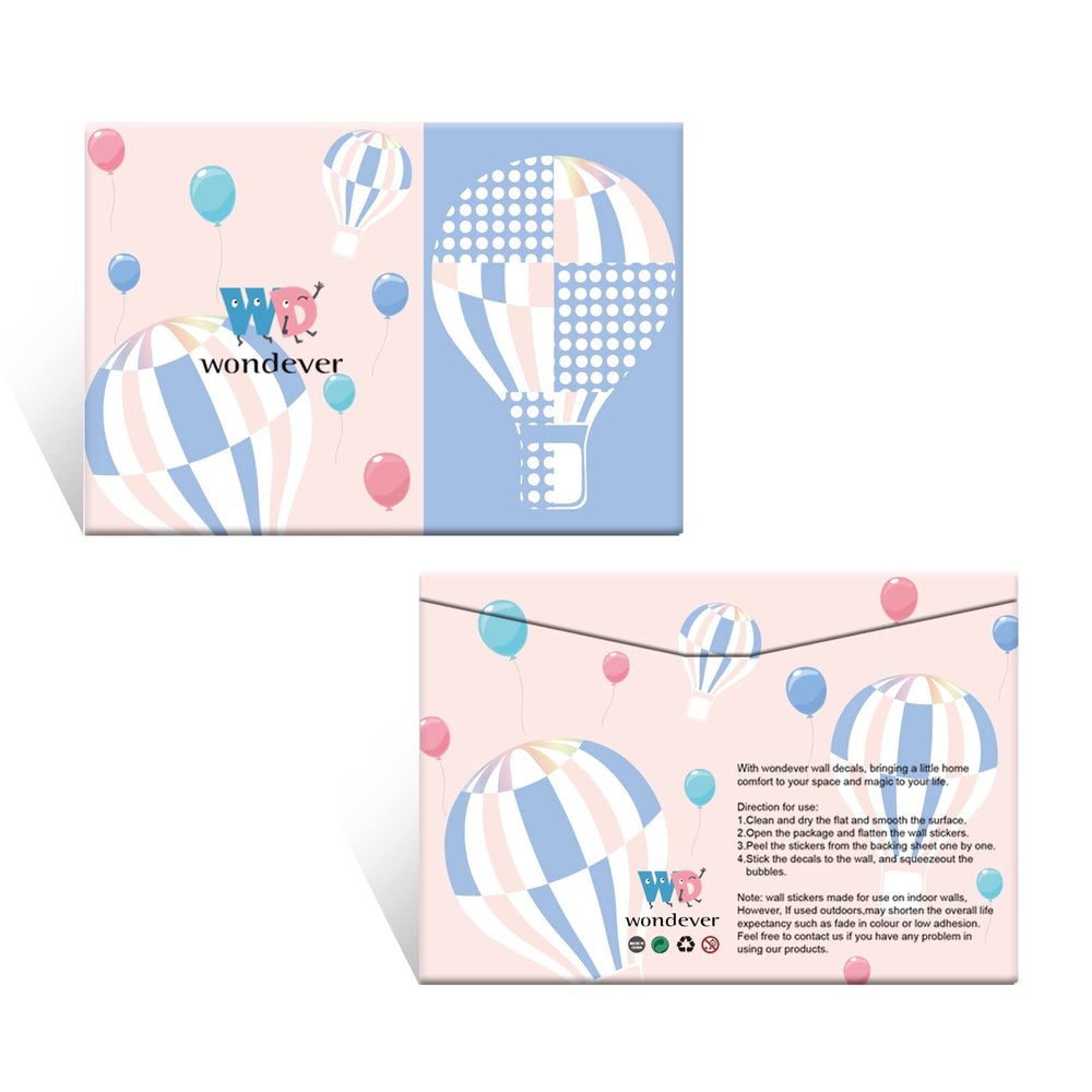 Wondever wall sticker packaging shows easy application and removal tips