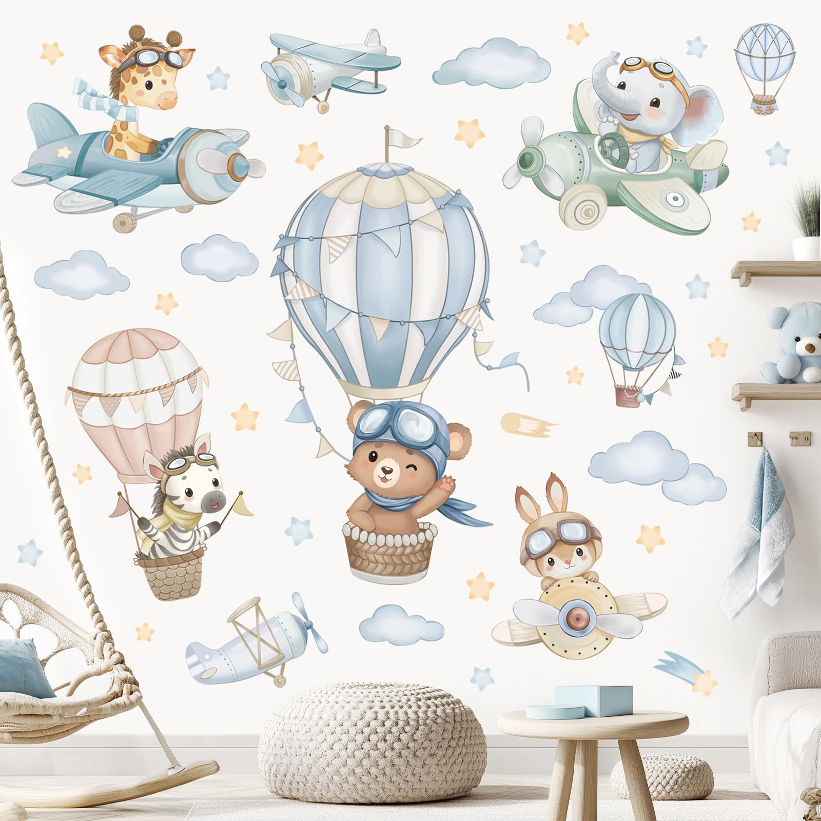 Wondever watercolor hot air balloon wall stickers brighten kids' rooms with whimsical color and easy decor