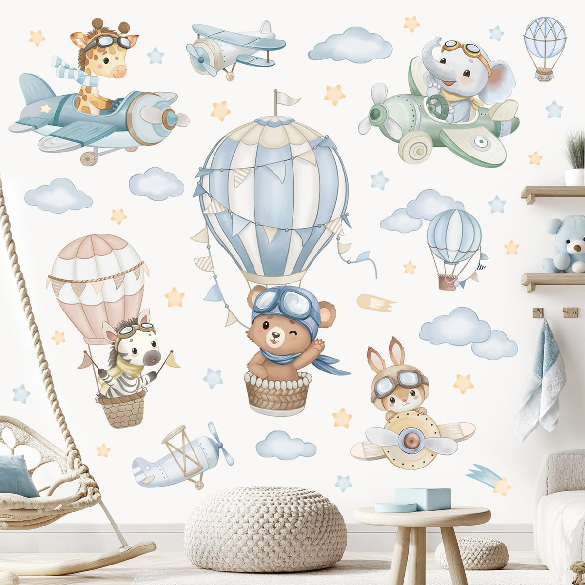 Wondever watercolor hot air balloon wall stickers brighten kids' rooms with whimsical color and easy decor