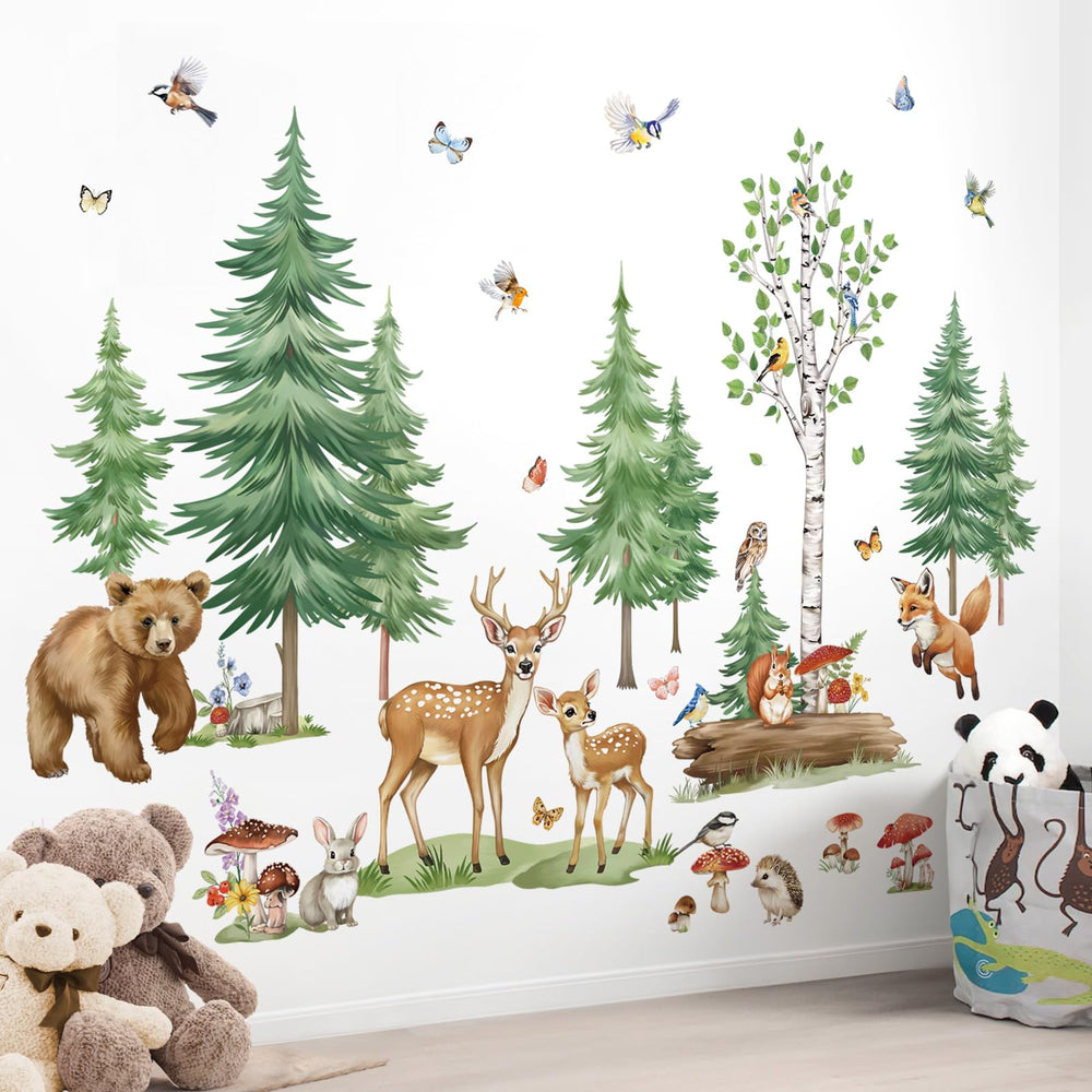 Wondever woodland animals wall stickers add charming characters to kids' rooms.