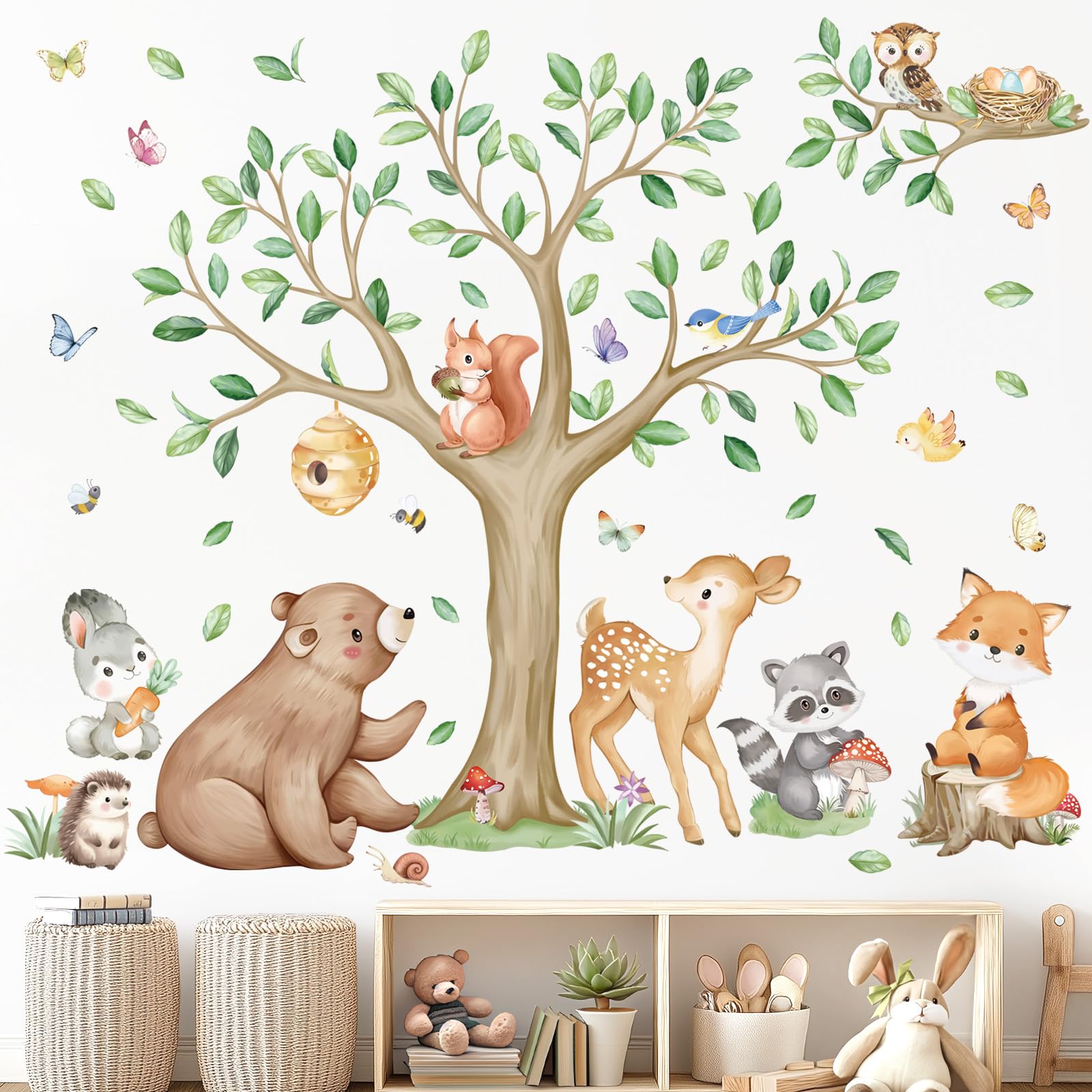 Wondever woodland deer wall sticker adds warm woodland charm to nursery