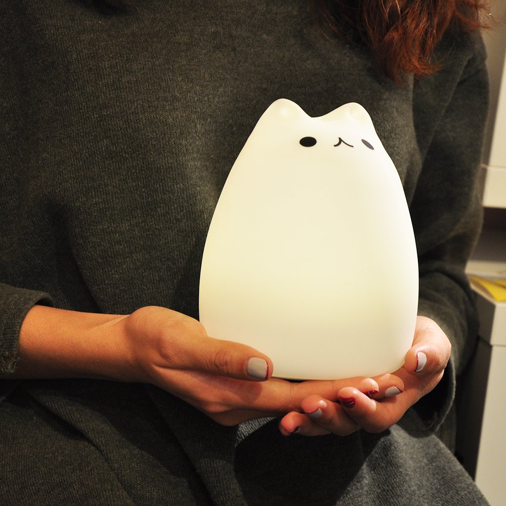 WoneNice Kitty Night Light touch control for easy mode switching with a tap