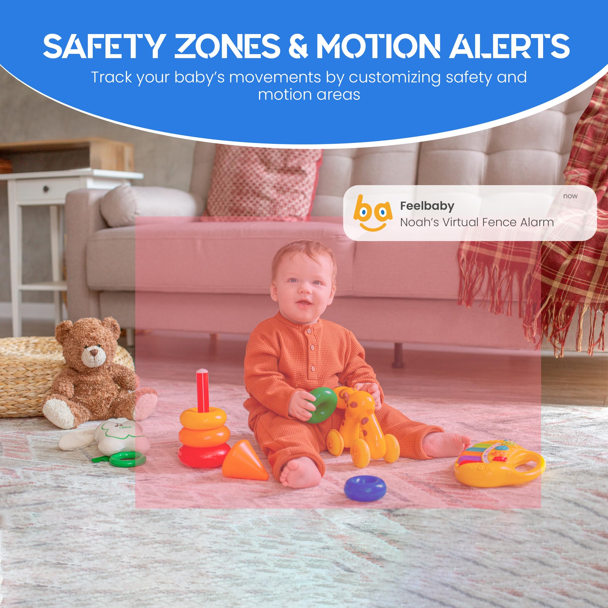 WONEYA Smart Baby Monitor lullabies gently soothe baby to sleep