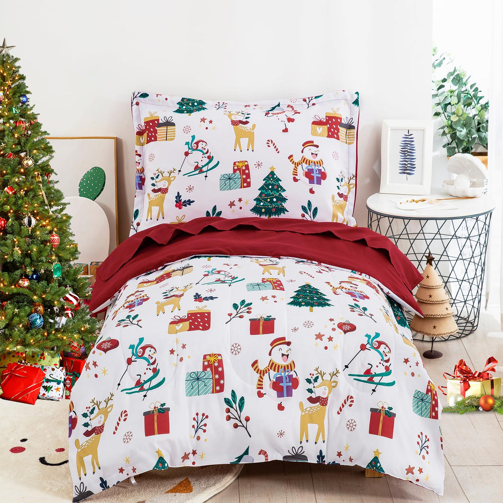WONGS BEDDING snowman pattern toddler bedding set cozy festive nights