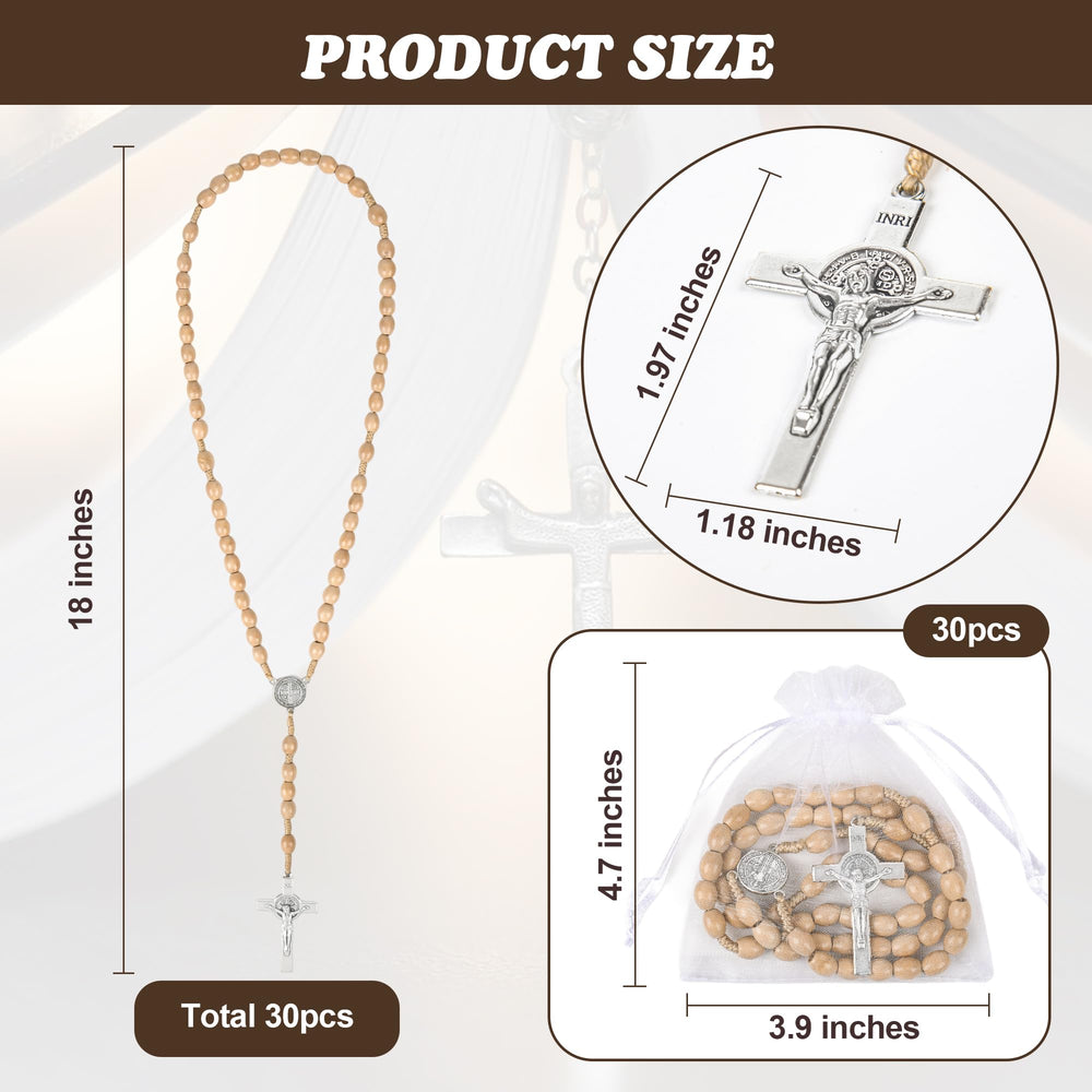 Wonitain rosary with St Benedict centerpiece close-up showing durable design.