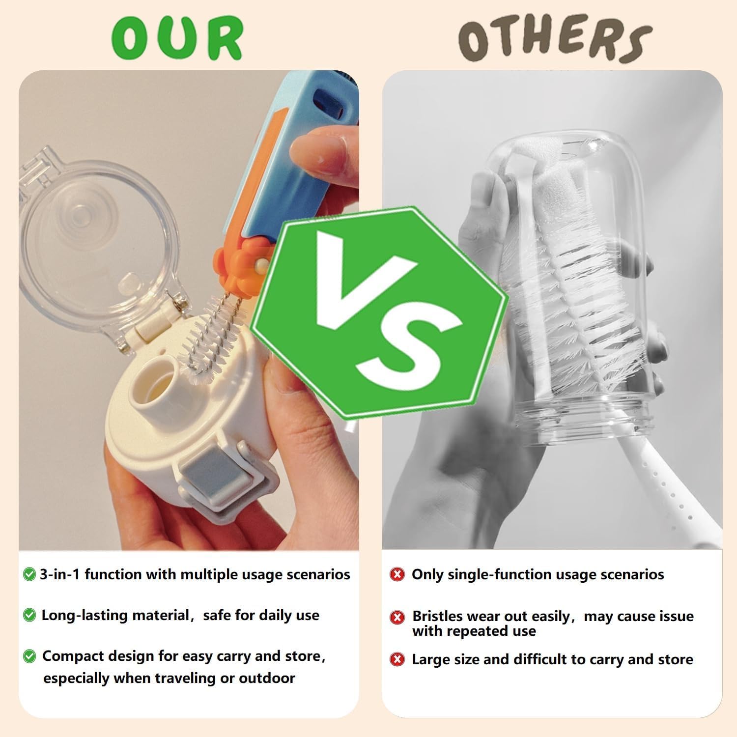 Wonsboful compact kit travels easily for clean cups on the go.