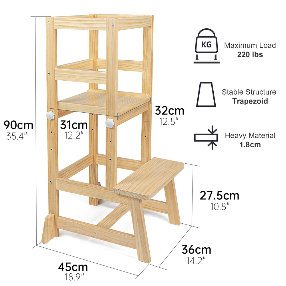WOOD CITY bathroom-sink stool shown during daily washing routines.