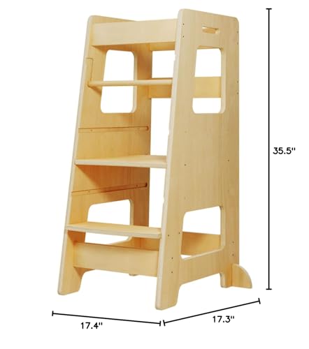 Wood City natural wood finish with burr-free surface promotes safe, comfortable use.