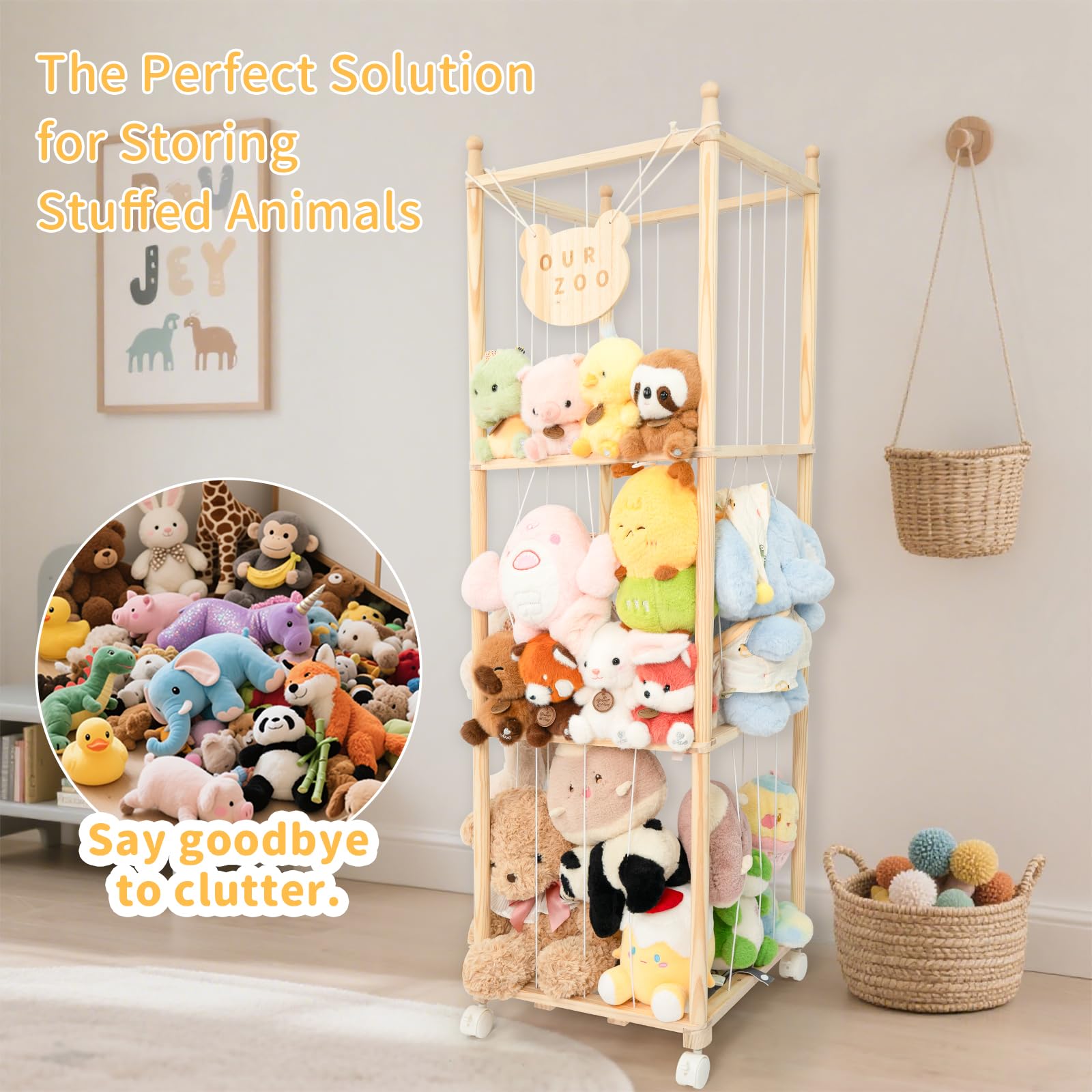 Wood City vertical-display-assembly captures quick setup and display-worthy plush.