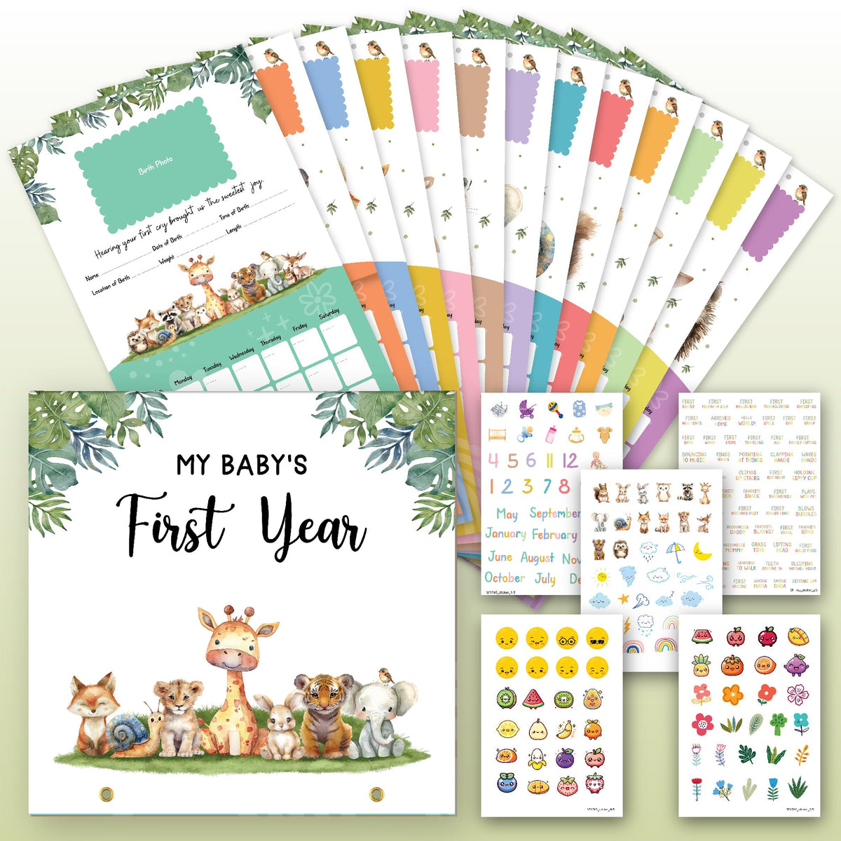 Woodamore Baby Calendar cover highlights a durable keepsake for documenting your newborn memories.