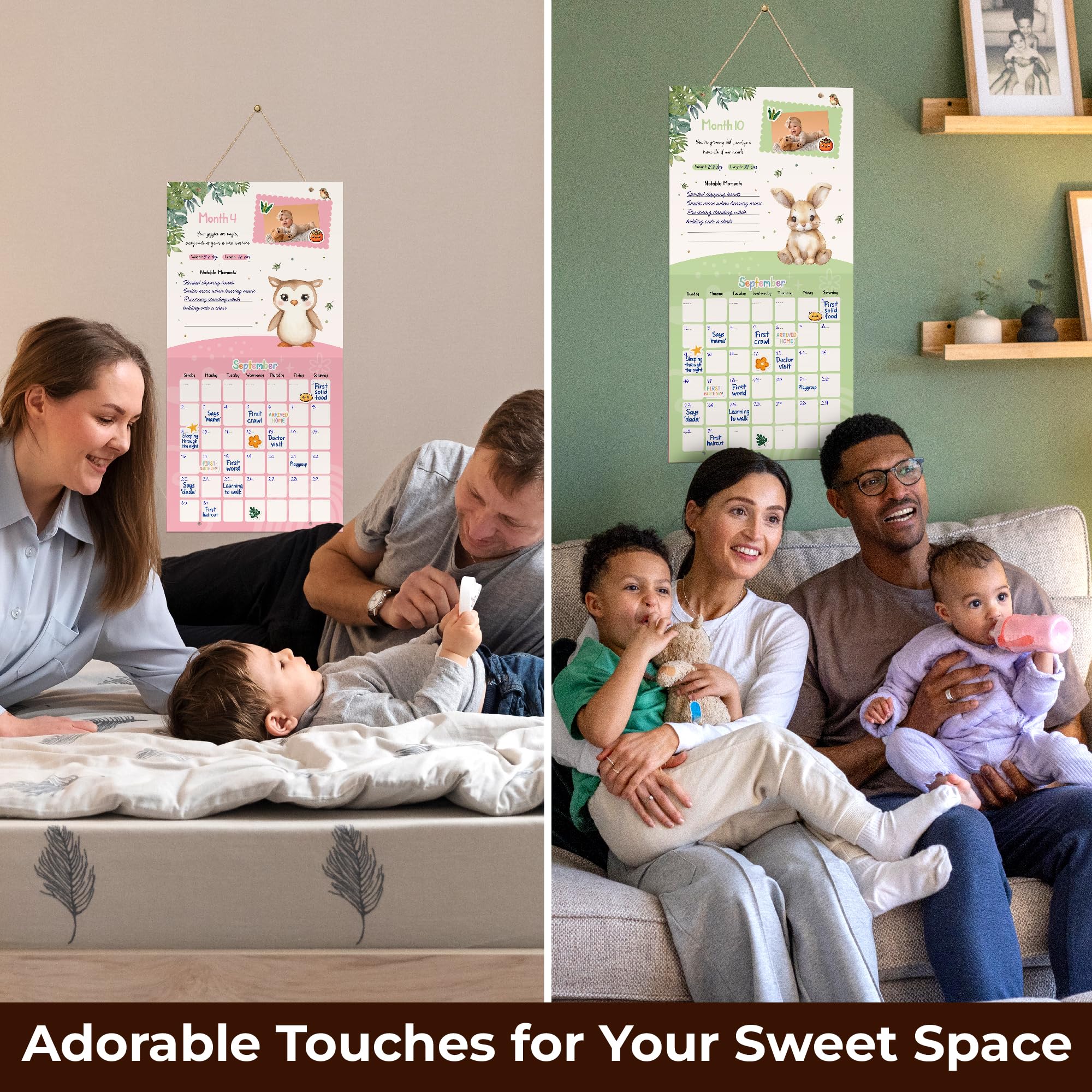 Woodamore Baby Calendar gift packaging presents a thoughtful keepsake for new parents.