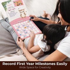 Woodamore Baby Calendar sticker set provides colorful milestone labels for moments.