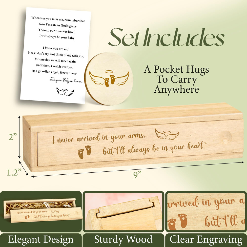 Woodamore miscarriage memory box open revealing keepsakes for remembrance