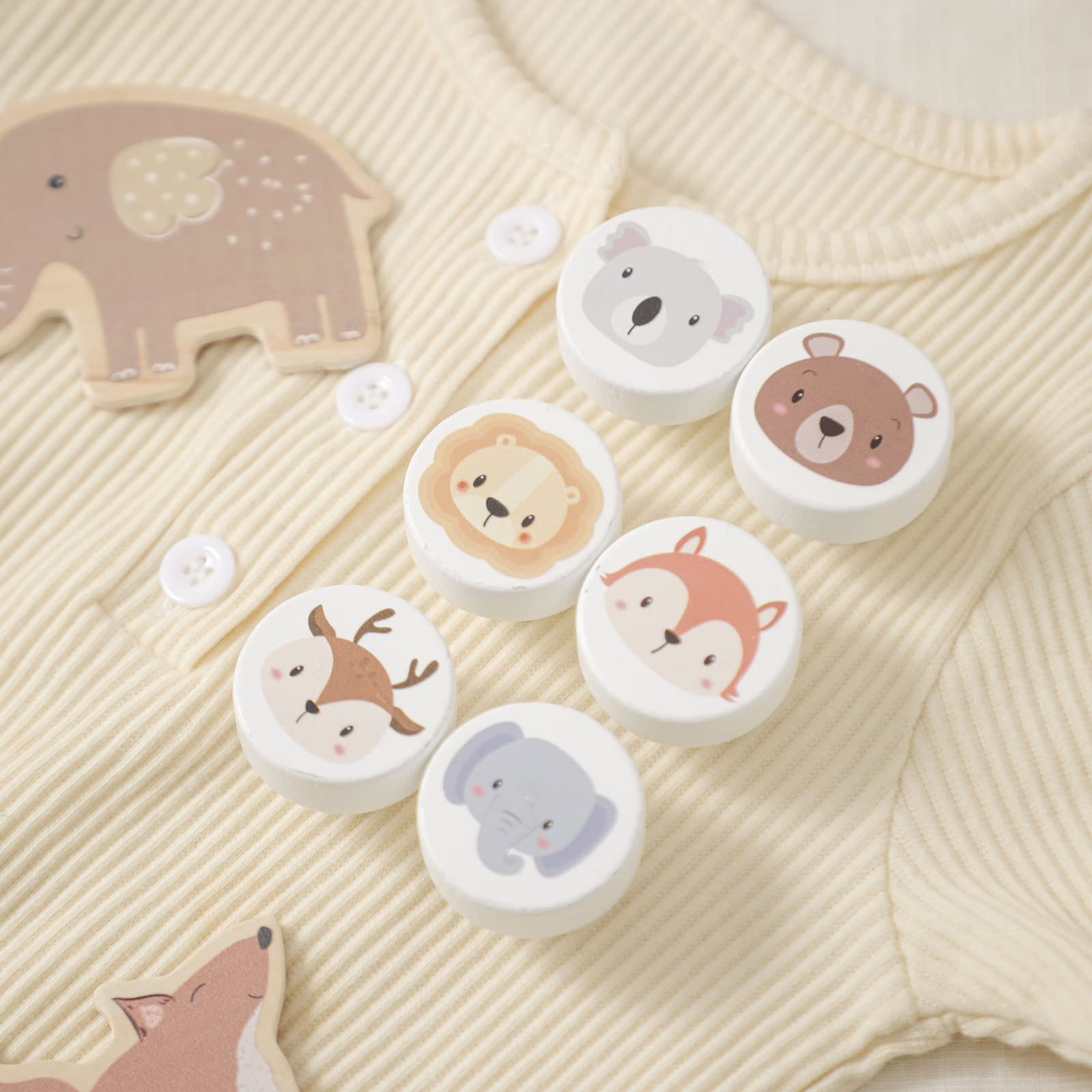 WOODEN TEETHER bear knob on dresser for playful nursery decor