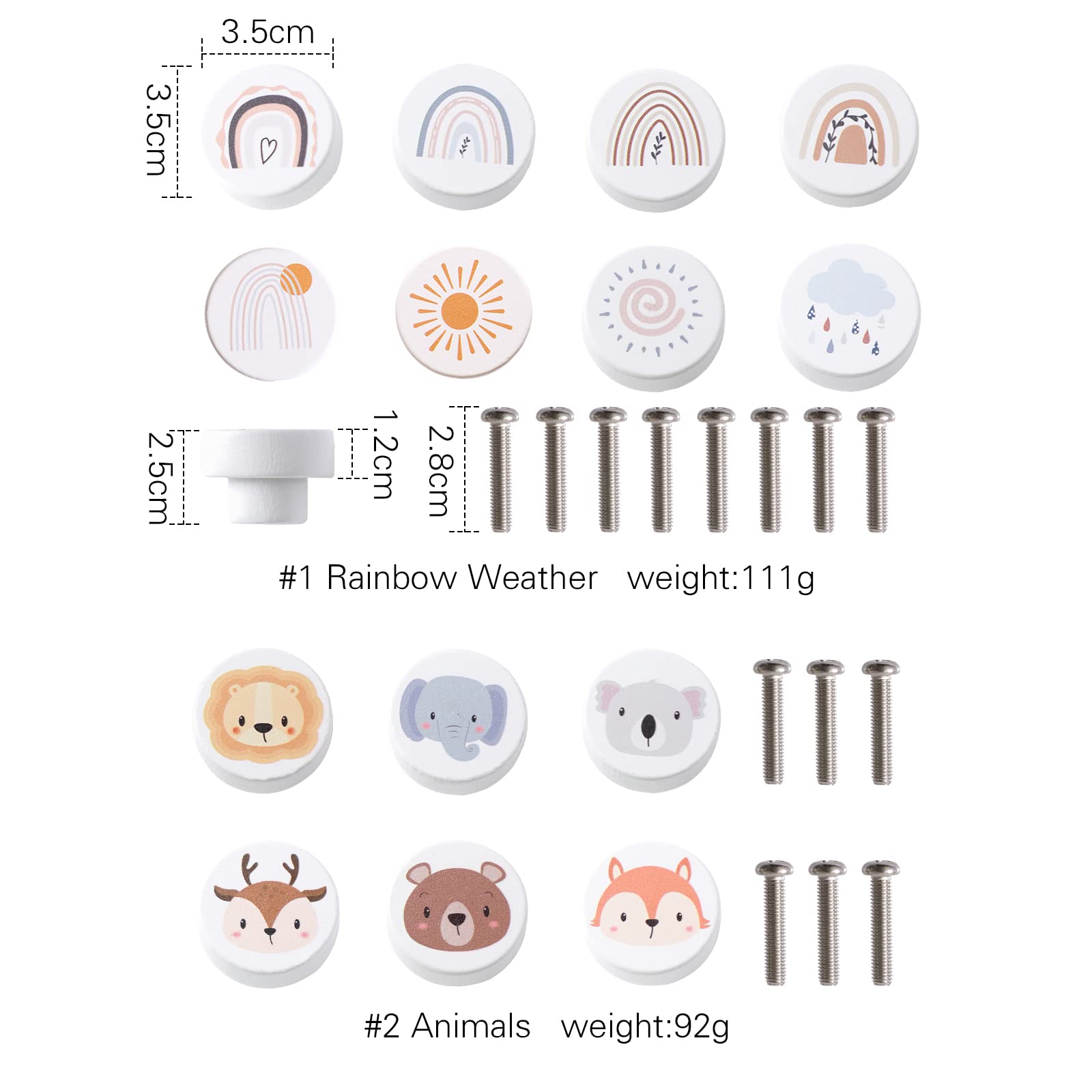 WOODEN TEETHER deer knob whimsy with durable hardware