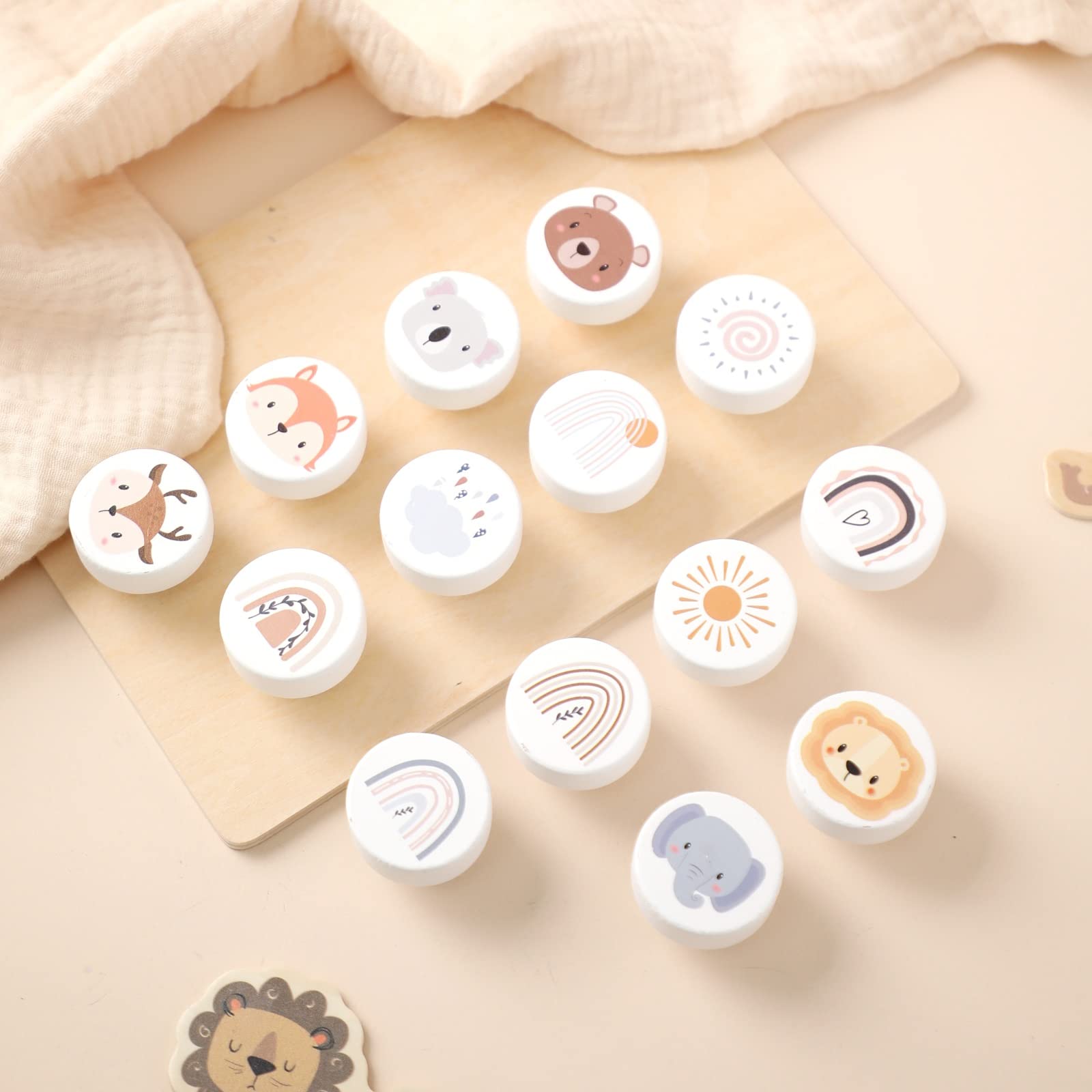WOODEN TEETHER koala knob pastel charm with durable wood