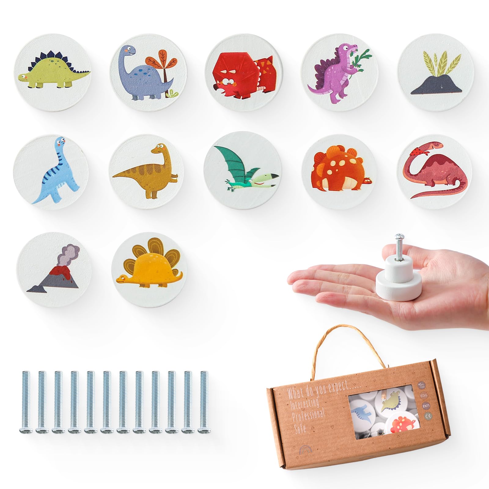 Wooden Teether cabinet knobs with 12-pack ready to update multiple drawers