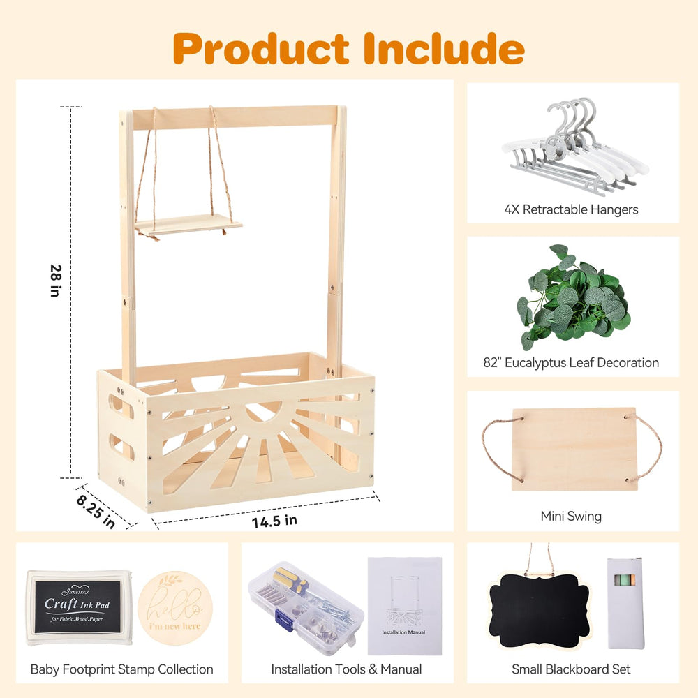 WOODEN TEETHER crate-hanging-rack demonstrates dual storage and display options.
