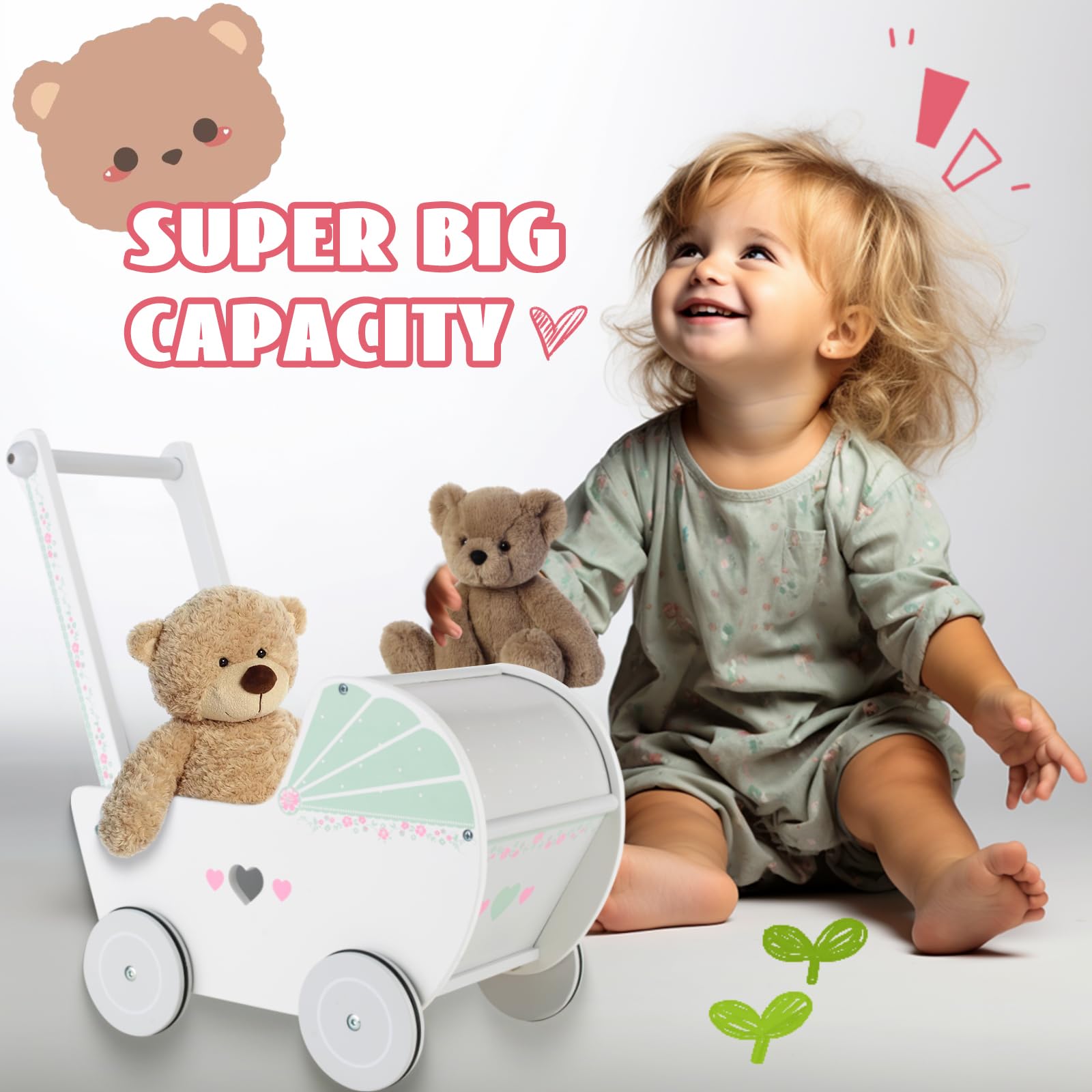 WOODENFUN wooden baby push walker gift-ready packaging for baby showers