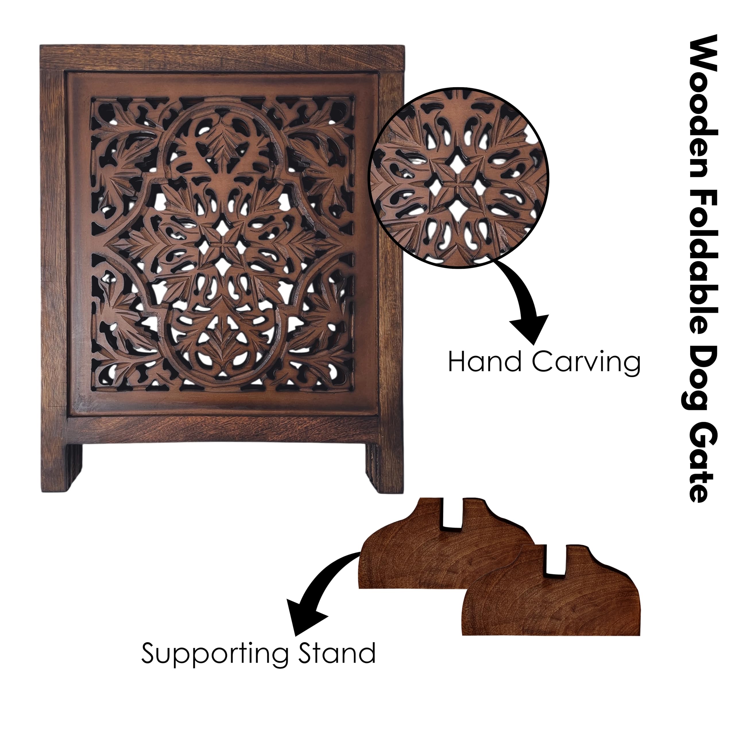 Woodify dog gate free-standing design for easy setup