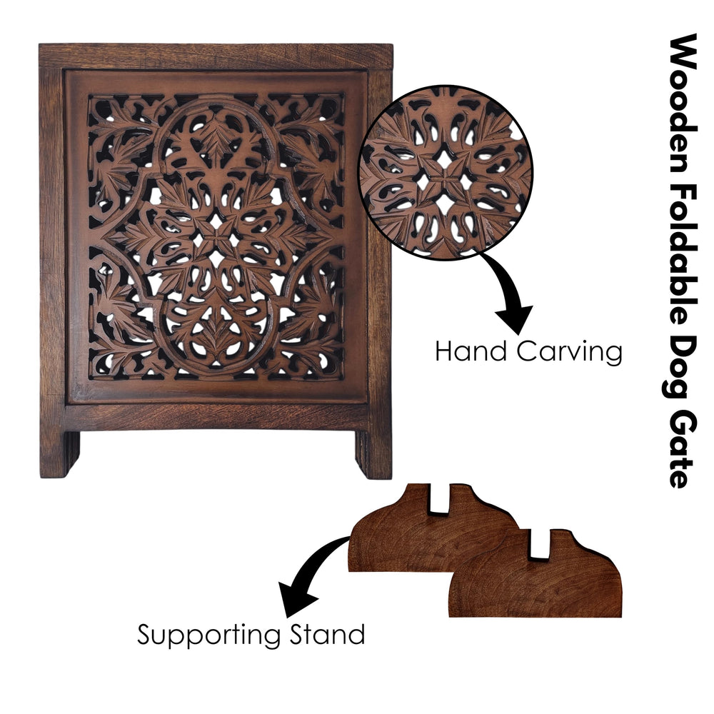 Woodify dog gate free-standing design for easy setup